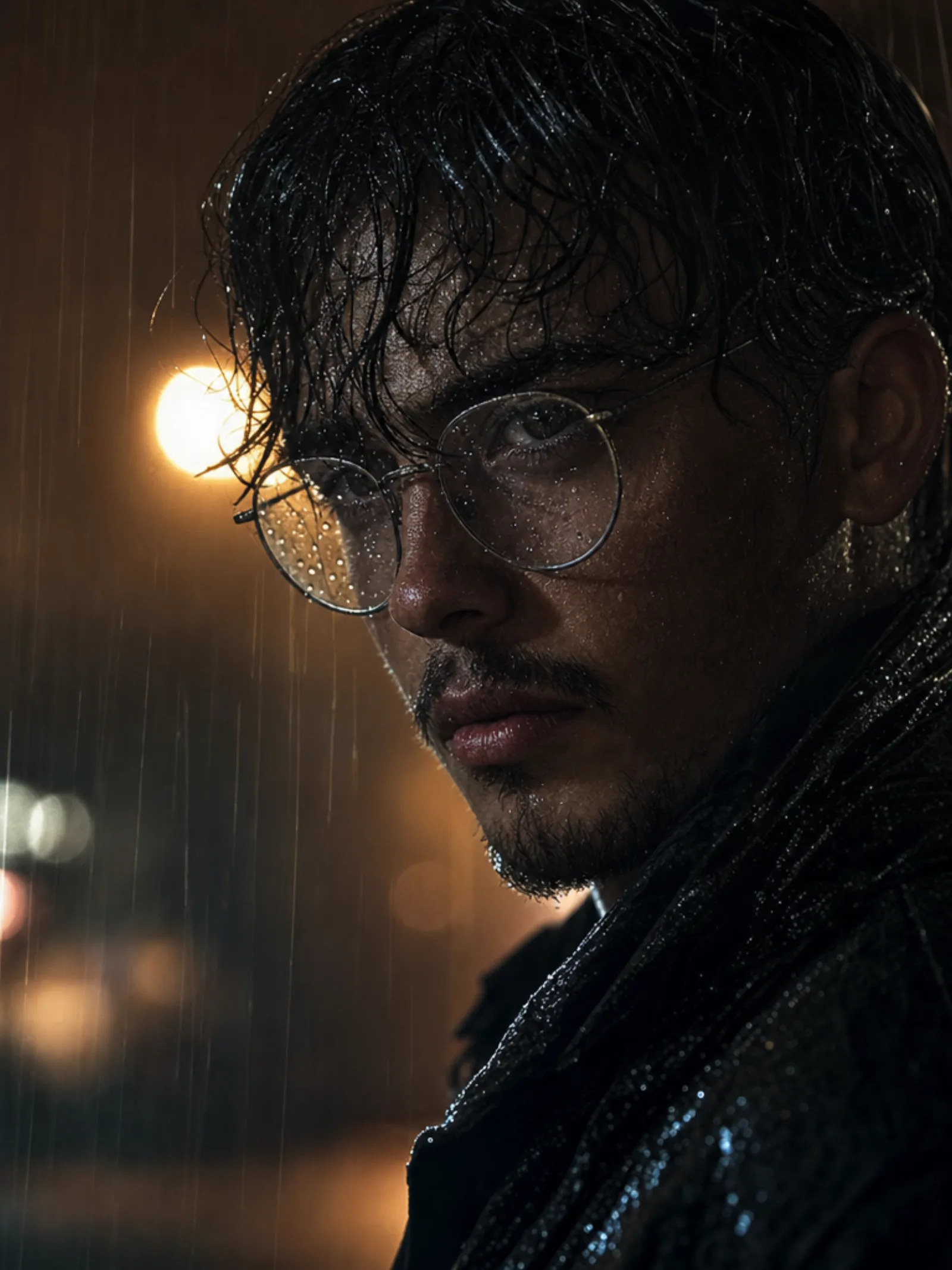 Rain portrait made with Ekly