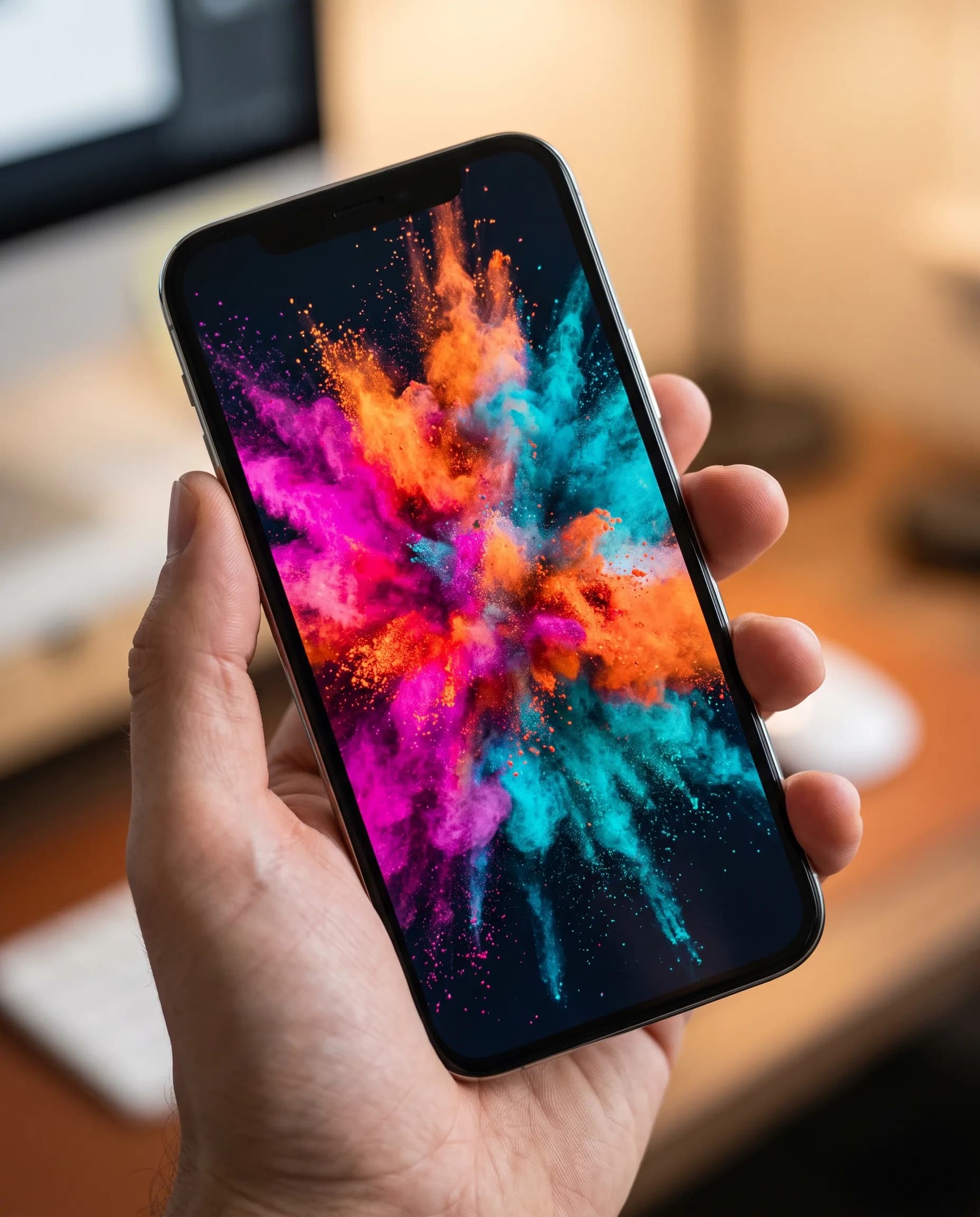 A creator checking a finished reel on their phone