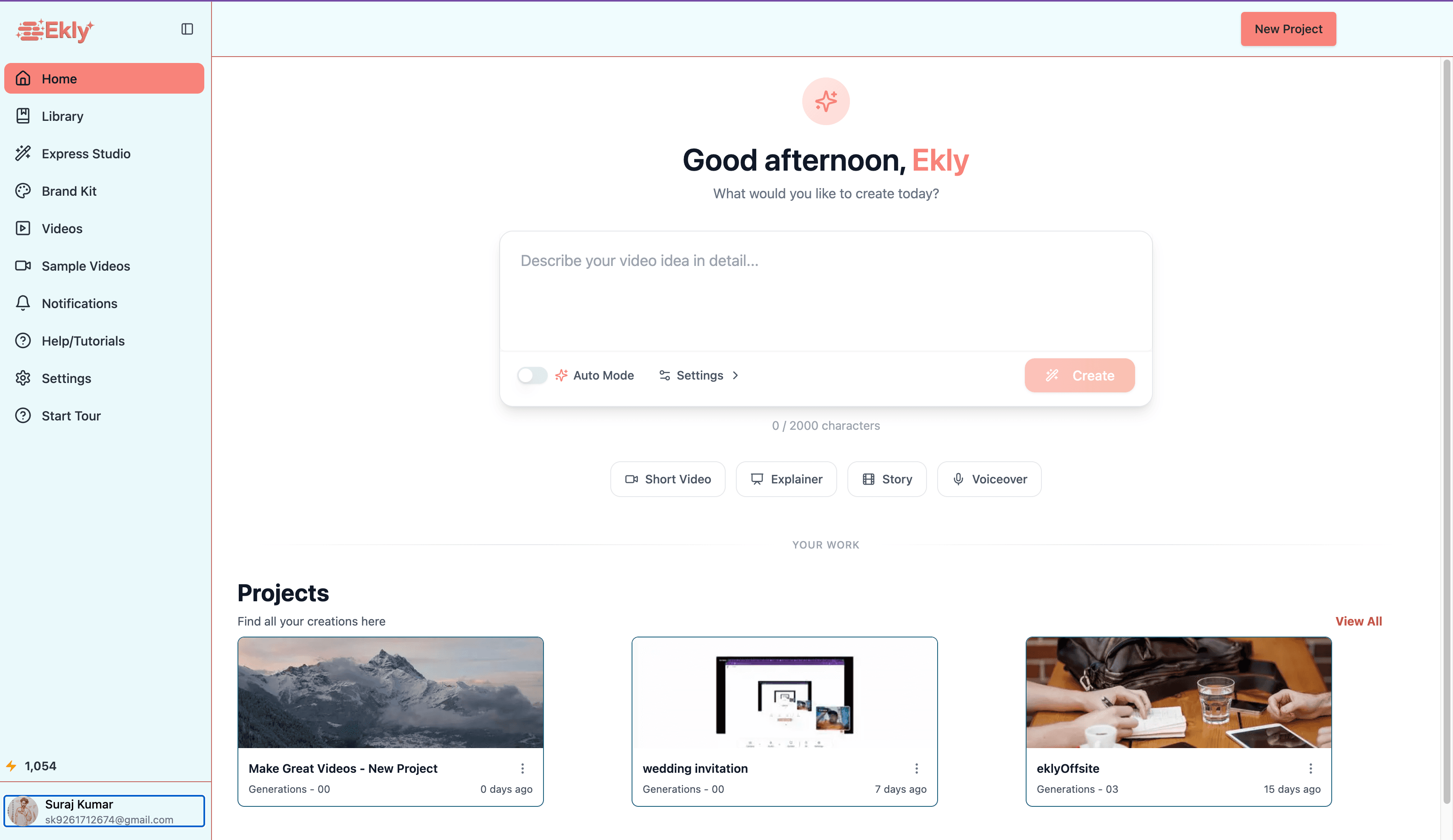 Ekly Dashboard