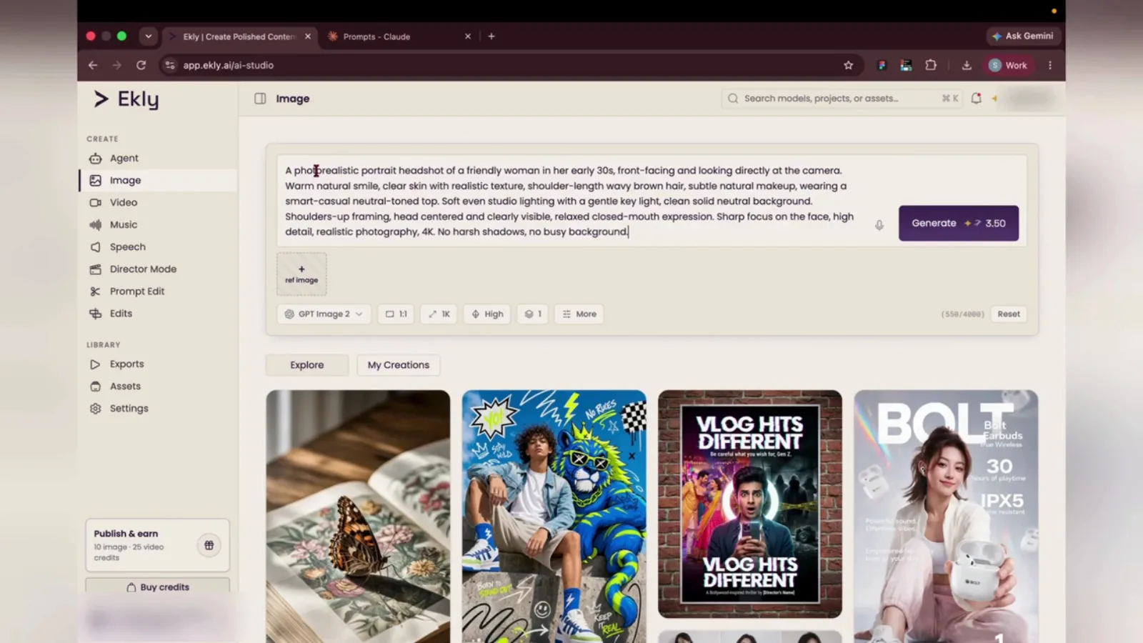 Step 4: Paste the prompt in AI Studio
