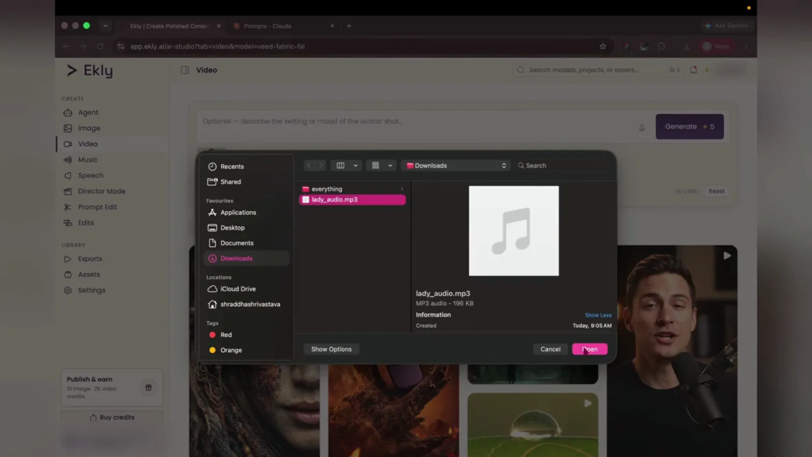 Step 9: Add your driving audio