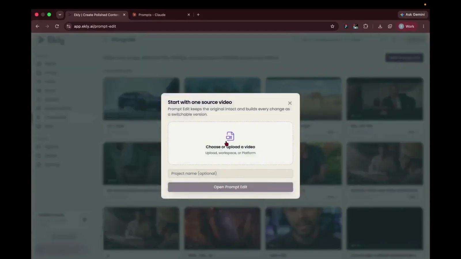 Step 2: Choose your source video